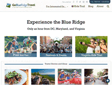 Tablet Screenshot of goblueridgetravel.com